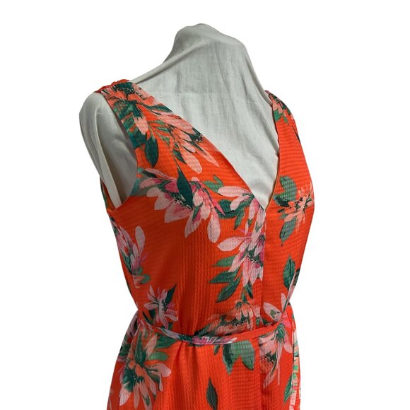 Tommy Bahama Joyful Blooms Orange Floral Sleeveless Maxi Dress XS - Picture 5 of 8
